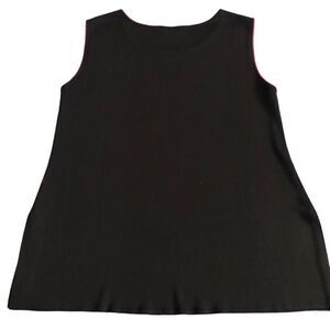 Exclusively Misook Shell Acrylic Black Red Tipping Business Casual Office Size M